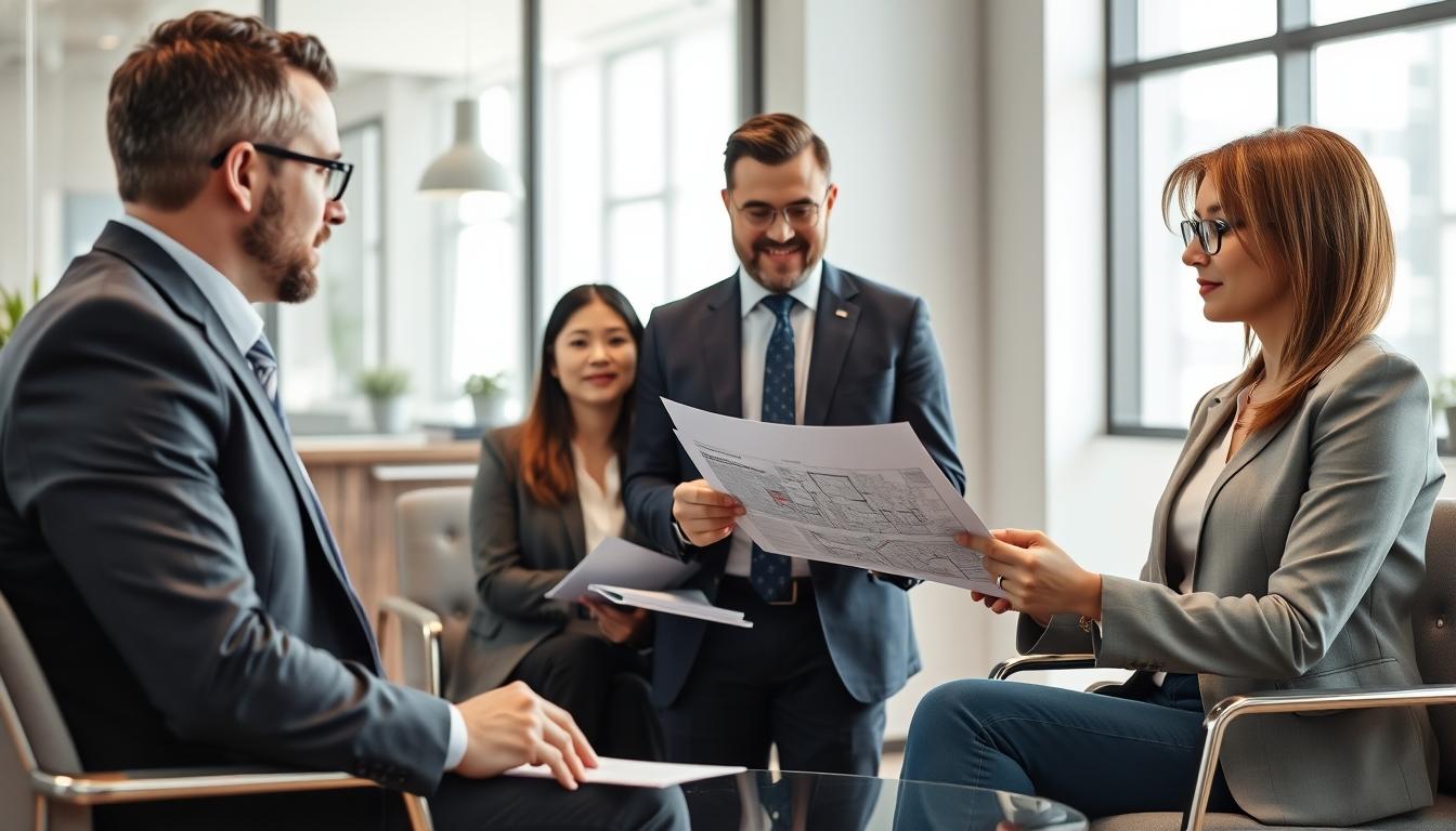 Family reviewing legal documents